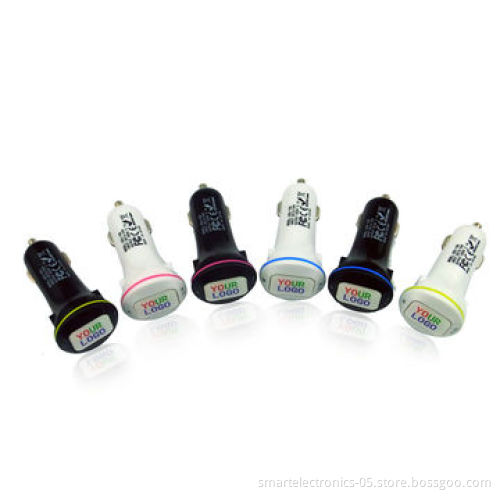 Car Charger, Free Package, Printing, 2-year Warranty, Custom Available, 5A, 1.0/2.1A, Grade A
